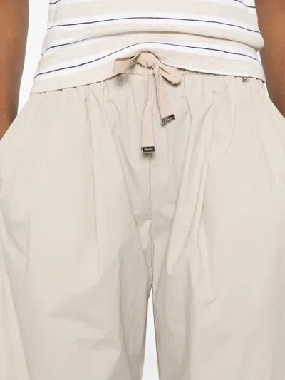 Herno Drawstring Elasticated-waist Trousers In Neutral