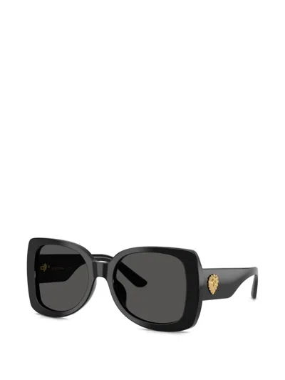 Dolce & Gabbana Devotion Rectangle-frame Sunglasses In Gray