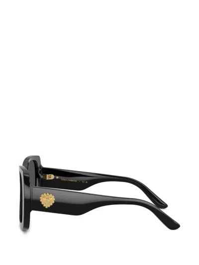 Dolce & Gabbana Devotion Rectangle-frame Sunglasses In Gray