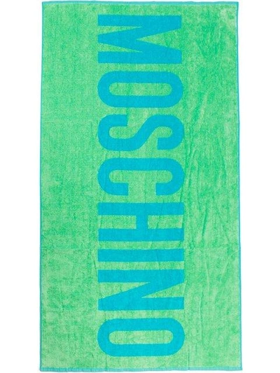 Shop Moschino Logo Beach Towel