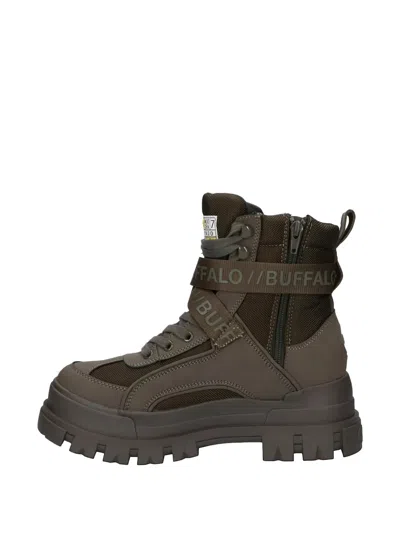 Buffalo Aspha Com1 Buckled Combat Boots In Multi