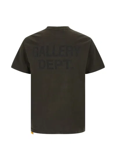 Gallery Dept. Logo-print Washed-effect T-shirt In Brown