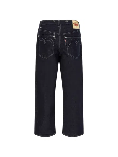 Junya Watanabe Navy Blue Solid Jeans In Black
