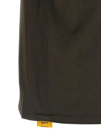 Gallery Dept. Logo-print Washed-effect T-shirt In Brown
