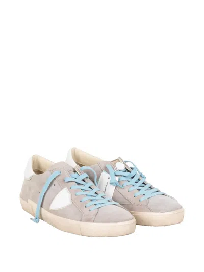 Philippe Model Logo-patch Suede Sneakers In Multi