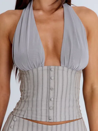 Outcast Ariyah Top Grey Stripe