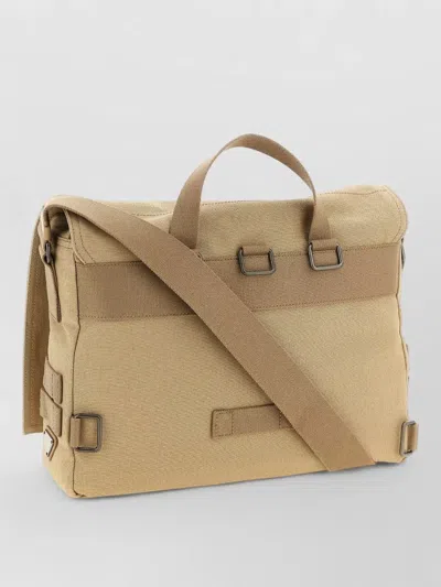 Prada Canvas Shoulder Bag Strap Top Handle In Brown