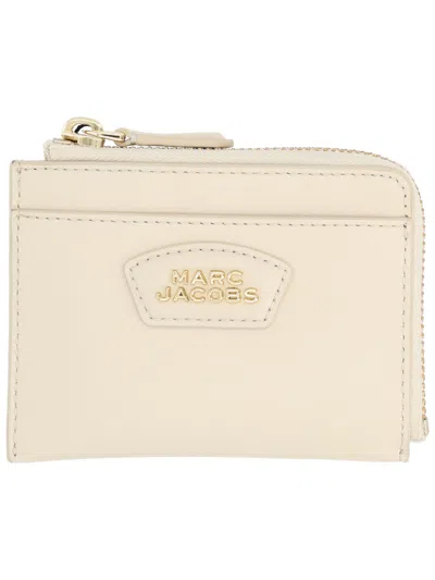 Marc Jacobs Everyday Top Zip Leather Wallet In Neutral