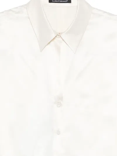 Luisa Cerano 칼라 셔츠 In White