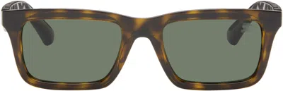 Burberry Brown Rectangular Sunglasses In Brown