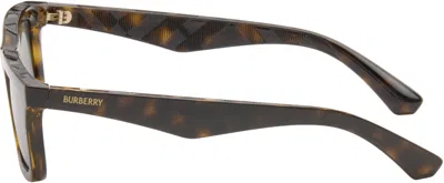 Burberry Brown Rectangular Sunglasses In Brown