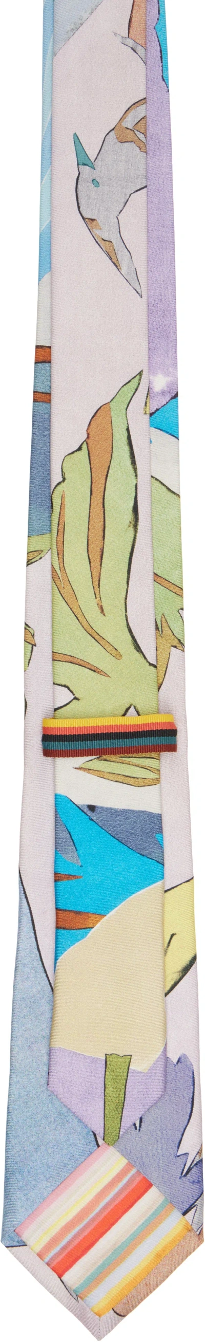 Paul Smith River Collage-print Tie In Multi