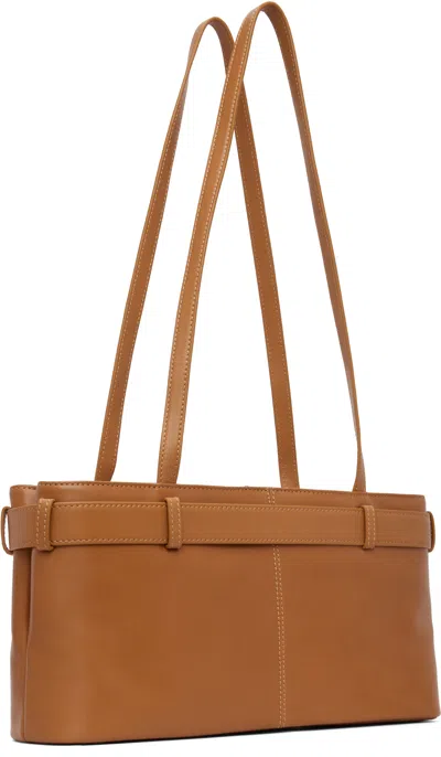 Osoi Tan Shoulder Brocle Mini Bag In Brown