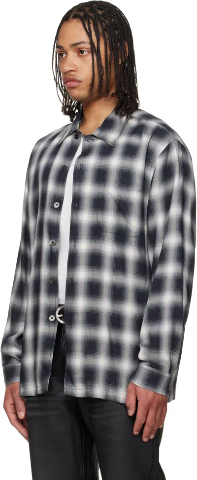 Our Legacy Every Shirt Reno Cowboy Relaxedfit Checked Viscose Shirt In Black