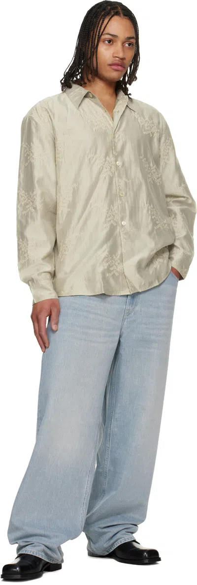 Our Legacy Vast Cut High-waisted Wide-leg Cotton Denim Jeans In Pale Coast Wash Blue