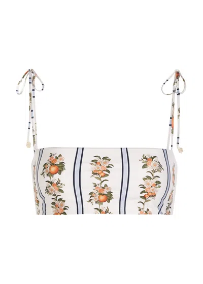 Agua By Agua Bendita Primavera Floral-print Bikini Top In Multi