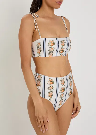 Agua By Agua Bendita Primavera Floral-print Bikini Top In Multi