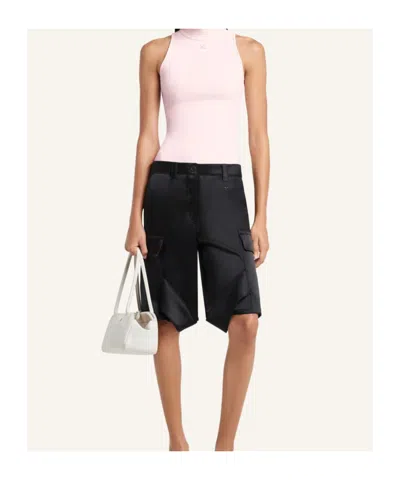 Courrèges Belt-loop Shorts In Black