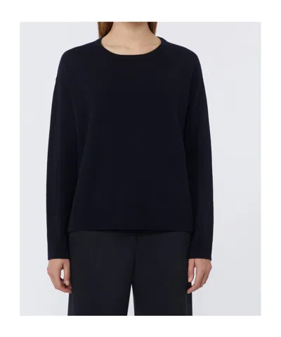 Max Mara Oversized Wool Sweater In Blue