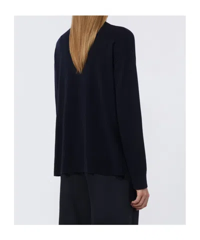 Max Mara Oversized Wool Sweater In Blue