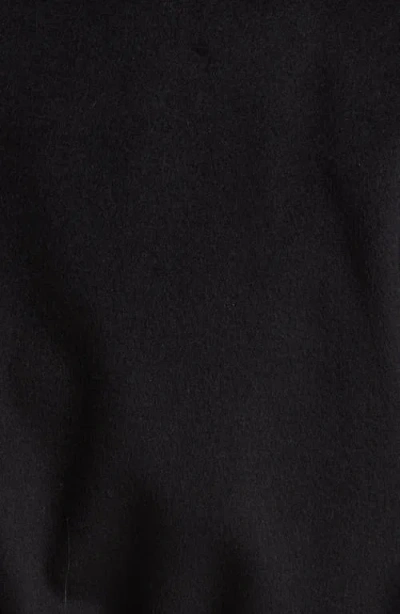Sam Edelman Fringe Wool-blend Wrap Coat In Black
