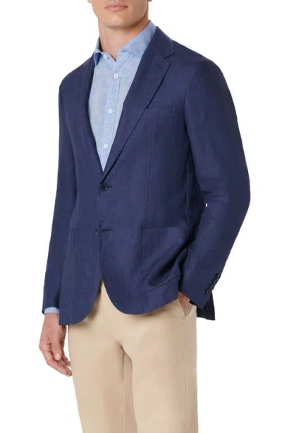 Bugatchi Linen Blazer In Blue