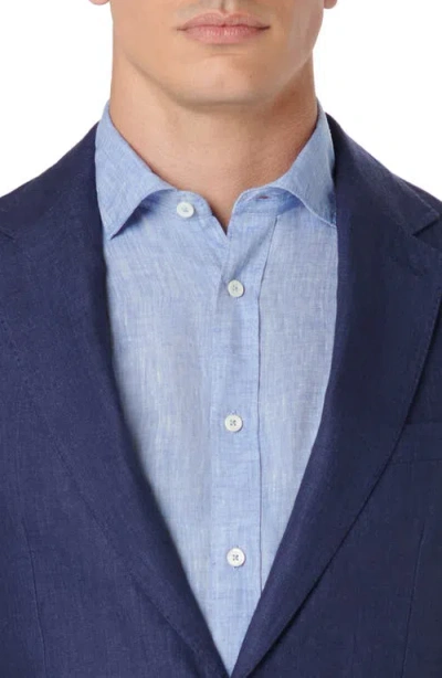 Bugatchi Linen Blazer In Blue