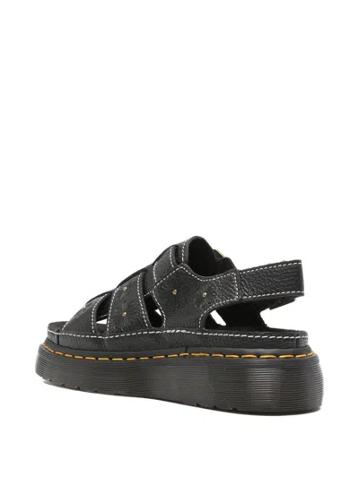Dr. Martens Wrenlie Open Toe Nappa Leder Fisherman Plateausandalen In Black