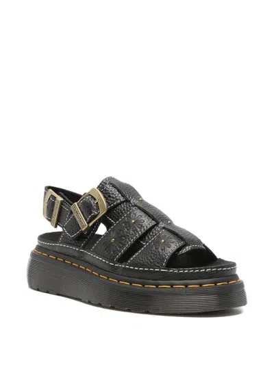 Dr. Martens Wrenlie Open Toe Nappa Leder Fisherman Plateausandalen In Black