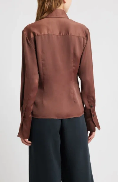 Rag & Bone Button Front Camisole Blouse In Brown