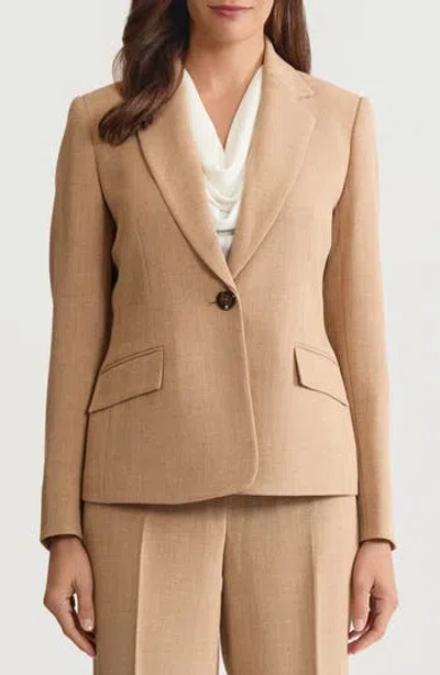 Kasper One-button Jacket In Sand