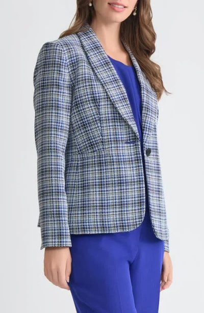 Kasper Shawl Collar Blazer In Blue