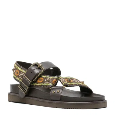 Ash Flat Sandals With Buckle Closure In Multi