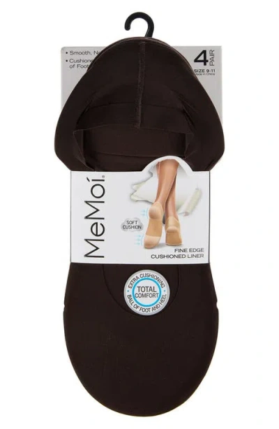 Memoi Assorted 4-pack Cushioned Liner Socks In Multi
