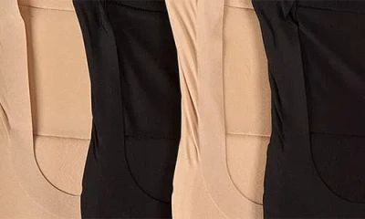 Memoi Assorted 4-pack Cushioned Liner Socks In Black