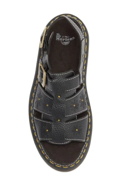 Dr. Martens Wrenlie Open Toe Nappa Leder Fisherman Plateausandalen In Black