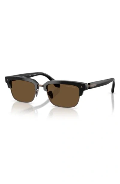 Armani Exchange Ax  52mm Rectangular Sunglasses In Orange