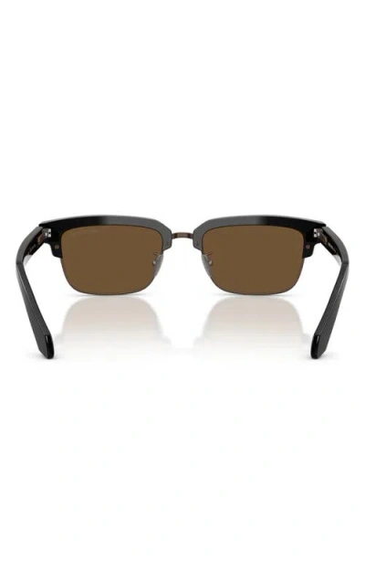 Armani Exchange Ax  52mm Rectangular Sunglasses In Orange
