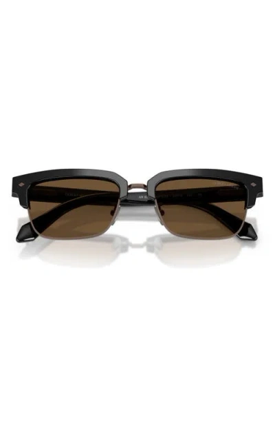 Armani Exchange Ax  52mm Rectangular Sunglasses In Orange