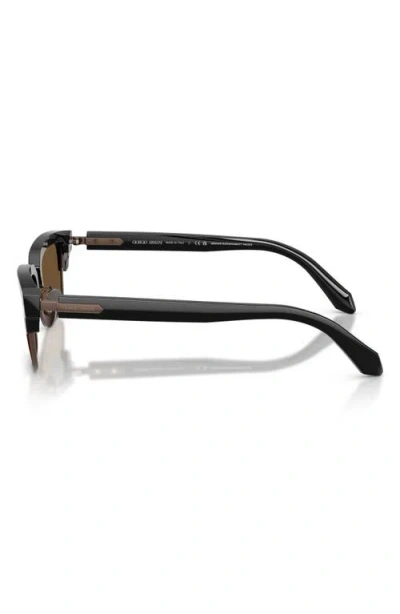 Armani Exchange Ax  52mm Rectangular Sunglasses In Orange