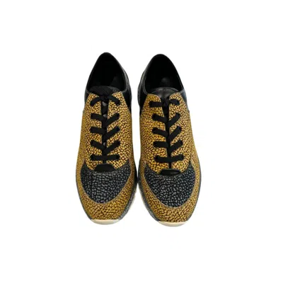 Borbonese Beige Genuine Leather Sneaker In Sand