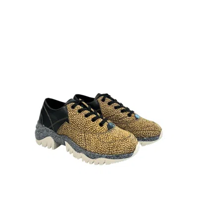 Borbonese Beige Genuine Leather Sneaker In Brown