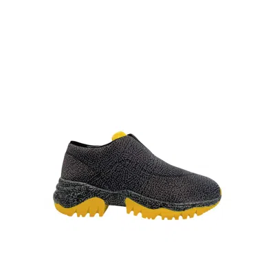 Borbonese Black Genuine Leather Sneaker In Black