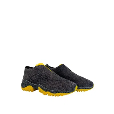 Borbonese Black Genuine Leather Sneaker In Black