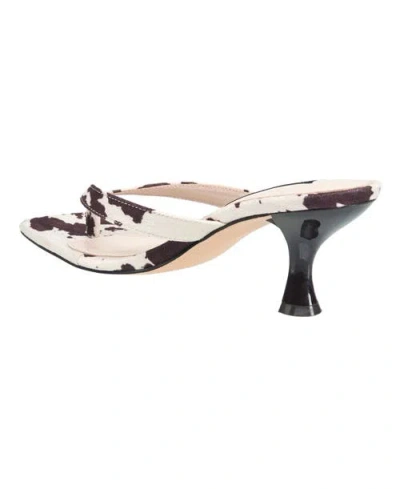 French Connection Trinity Thong Kitten Heel In White