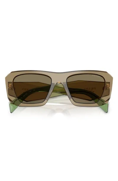 Prada 53mm Square Sunglasses In Brown