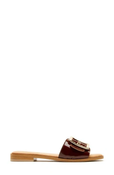 La Canadienne Stefan Waterproof Slide Sandal In Brown