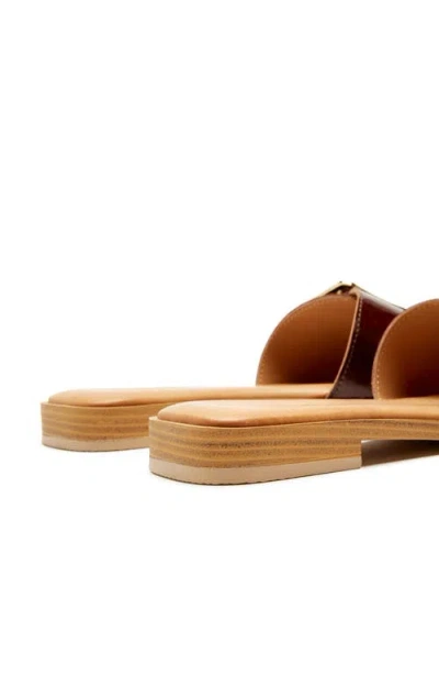 La Canadienne Stefan Waterproof Slide Sandal In Brown