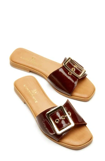 La Canadienne Stefan Waterproof Slide Sandal In Brown