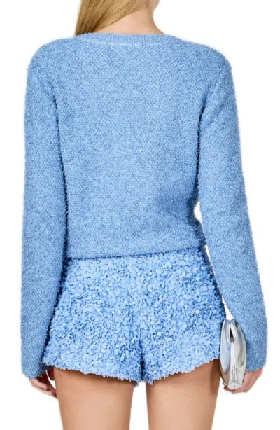 Endless Rose Button Front Cardigan In Blue